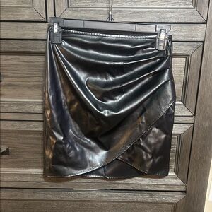 Windsor Black Faux Leather Mini Skirt